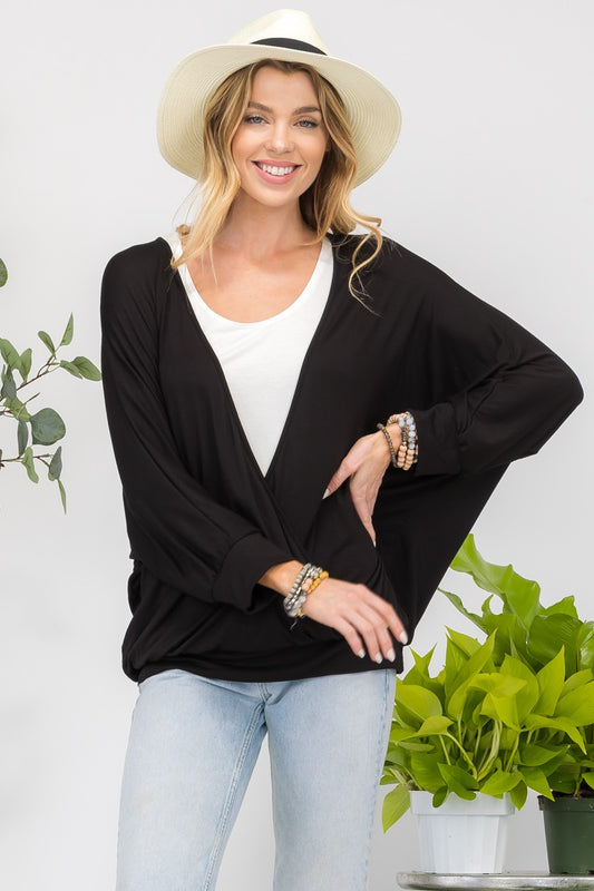 Celeste Full Size Contrast Round Neck Top with Two Layer Detail Black Apparel/Tops Celeste Ship from USA TikTok Tops Trendsi USPS Walmart Walmart Apparel Trendsi https://www.cyberehub.com