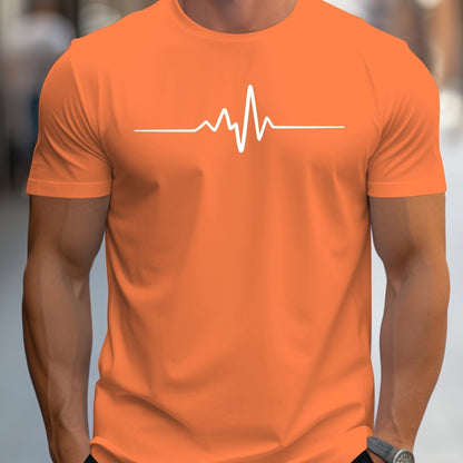Creative Graphic Printed Men's Creative Top, Casual Short Sleeved Round Neck T-shirt, Summer Outdoor Men's Clothing Orange Apparel/Shirt/Graphic Shirt SNULLO https://www.cyberehub.com
