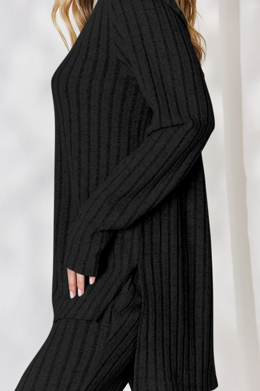 Basic Bae Full Size Ribbed High-Low Top and Wide Leg Pants Set Apparel/Tops Basic Bae Ship from USA TikTok Tops Trendsi USPS Walmart Walmart Apparel Trendsi https://www.cyberehub.com
