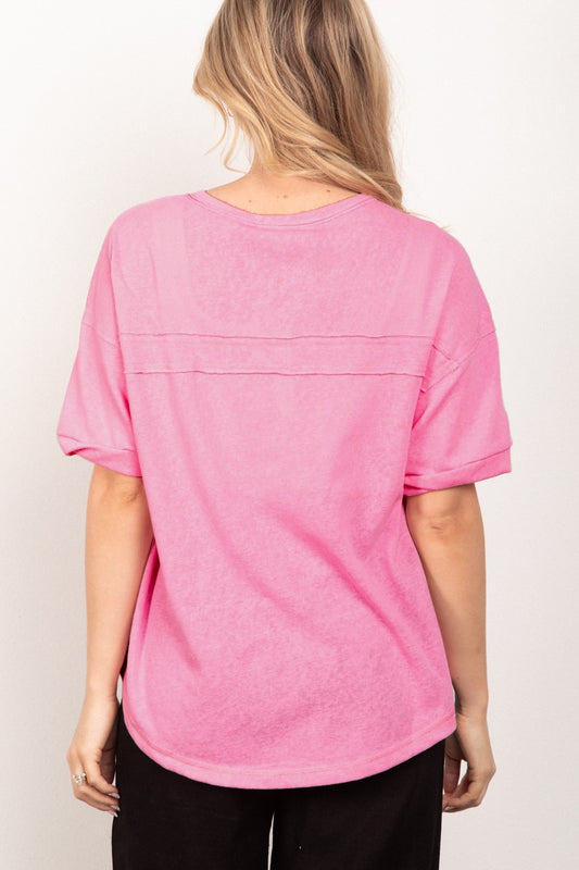 VERY J Twisted Sleeve Band Half Button Top Tops/Jackets/Sweaters Clothing Tops Ship from USA TikTok Trendsi USPS VERY J Walmart Trendsi https://www.cyberehub.com