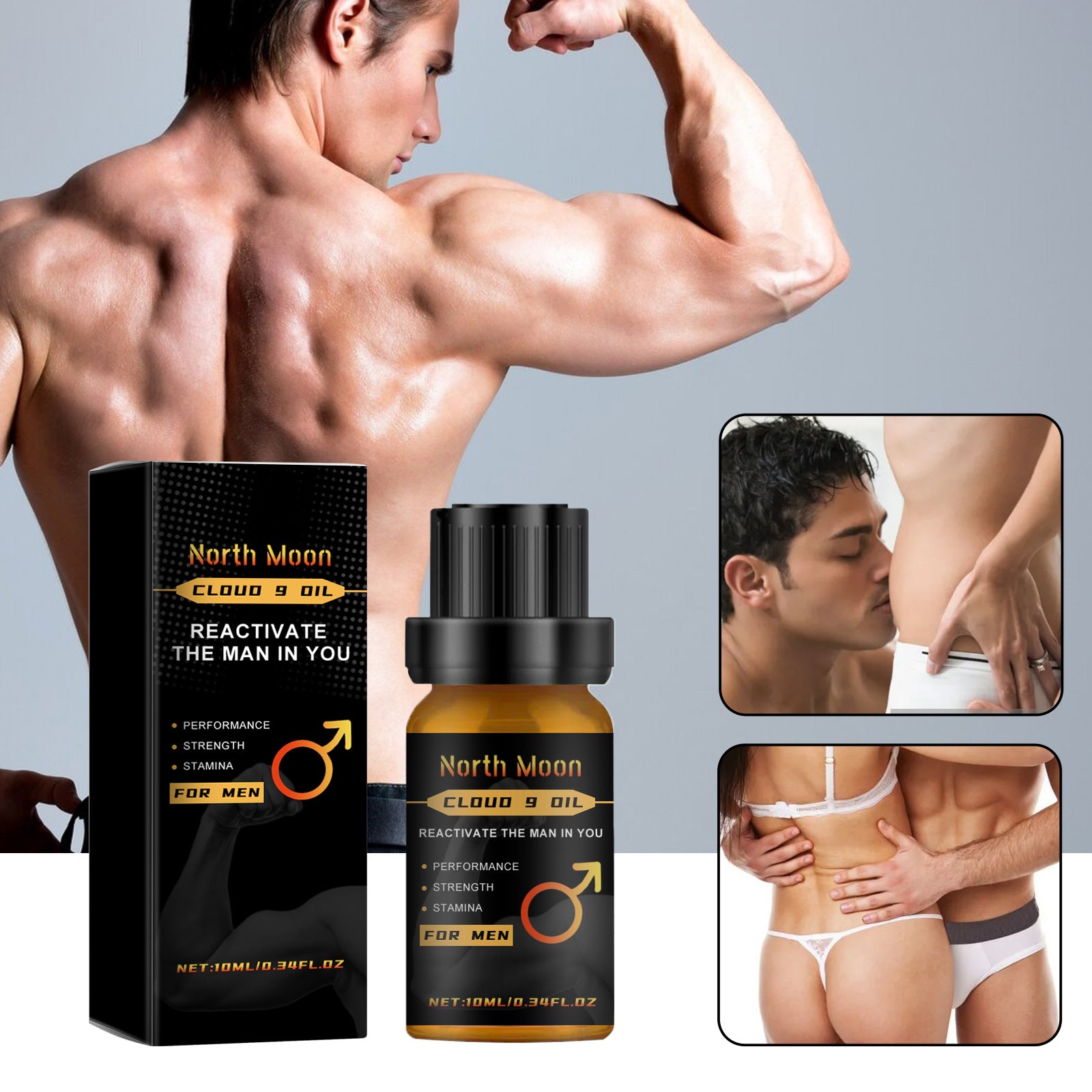 Cloud 9 Oil, Men's Body Care Moisturizing And Enhancing Long-Lasting Massage Essential Oil Health Eprolo https://www.cyberehub.com