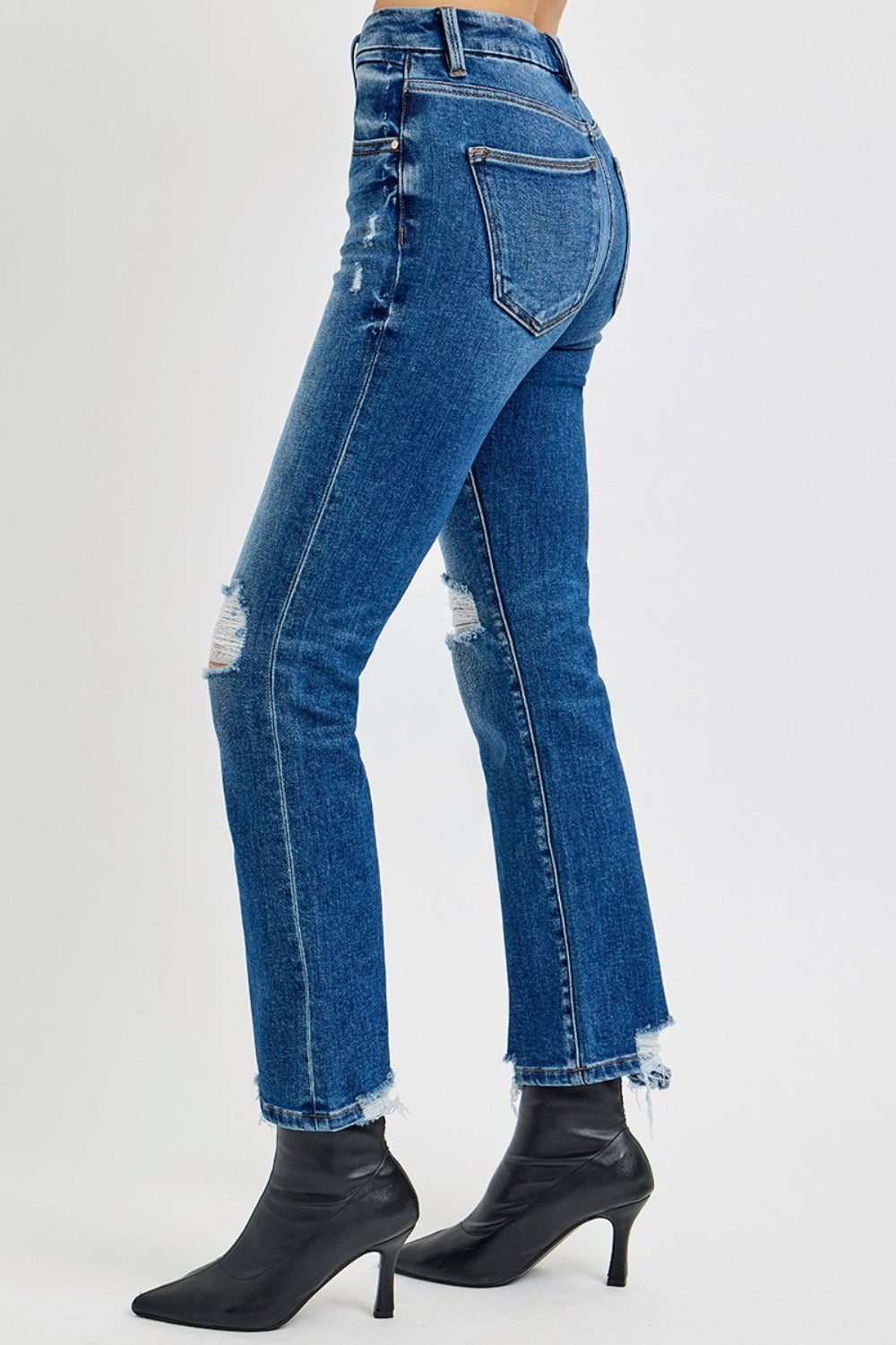 RISEN Full Size High Rise Distressed Crop Straight Jeans Bottoms Bottoms Clothing RISEN Ship from USA Women Trendsi https://www.cyberehub.com