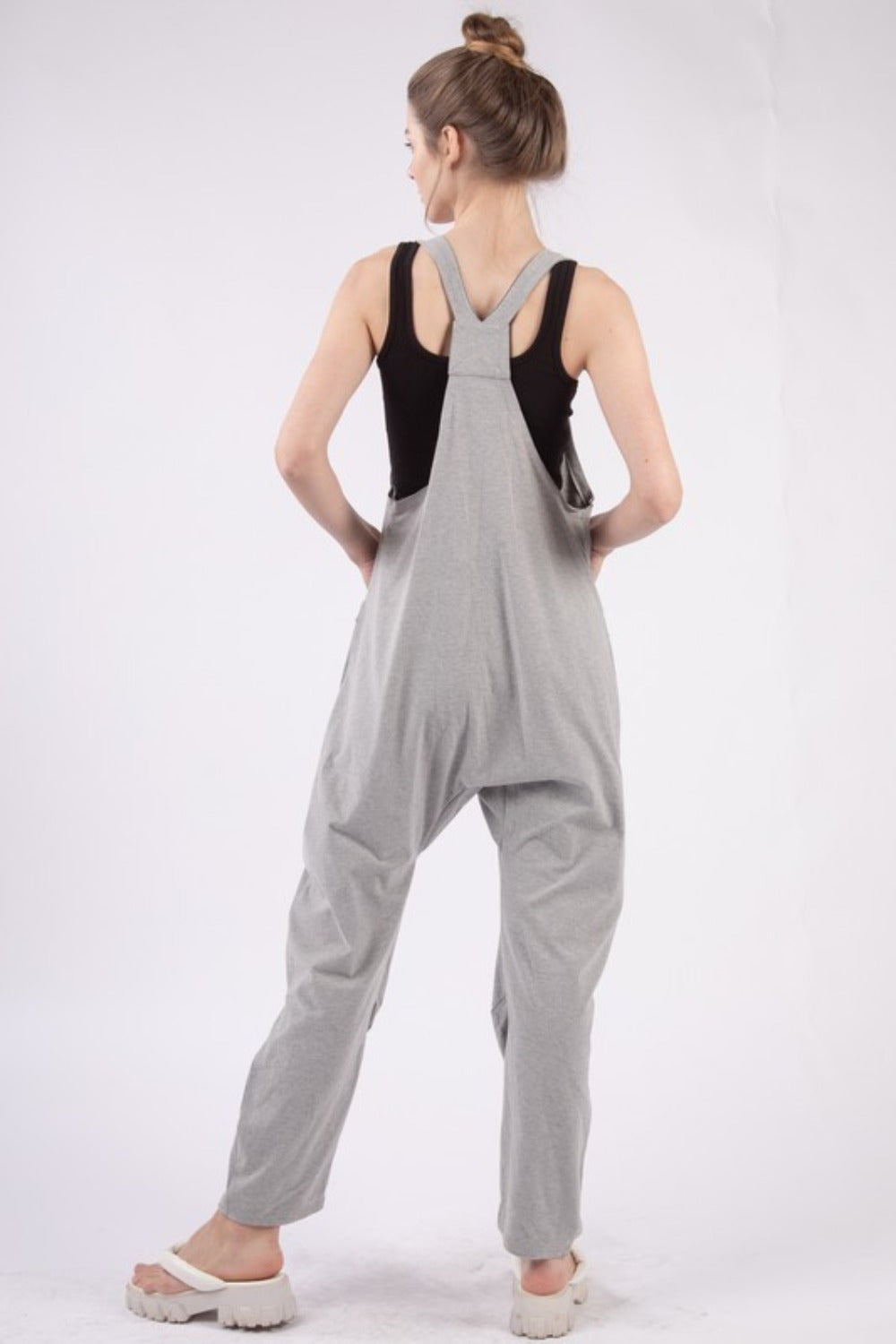 VERY J Plunge Sleeveless Jumpsuit with Pockets Tops/Jackets/Sweaters Clothing Tops Ship from USA TikTok Trendsi USPS VERY J Walmart Trendsi https://www.cyberehub.com