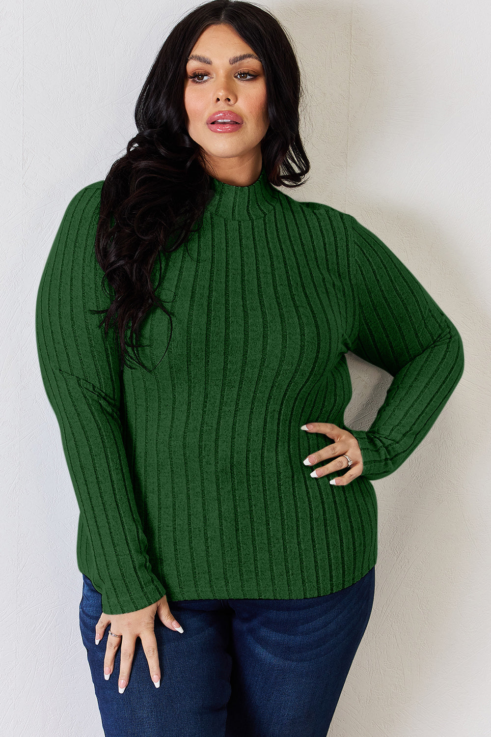 Basic Bae Full Size Ribbed Mock Neck Long Sleeve T-Shirt Apparel/Tops Basic Bae Ship from USA TikTok Tops Trendsi USPS Walmart Walmart Apparel Trendsi https://www.cyberehub.com