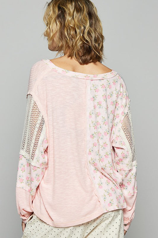 POL Floral Crochet Patch V-Neck Top Apparel Apparel POL Ship from USA TikTok Trendsi Trendsi https://www.cyberehub.com