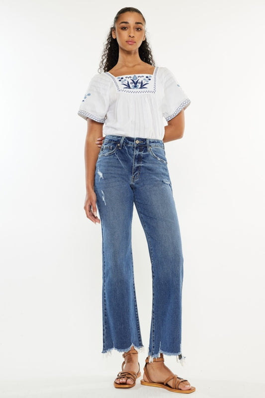 Kancan Full Size High Rise Slim Wide Leg Jeans Medium Bottoms Bottoms Clothing Kancan Ship from USA Women Trendsi https://www.cyberehub.com