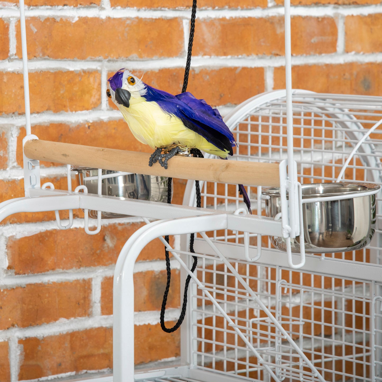 PawHut 55" Large Parrot Cage with Toy Hooks Above Top Bird Perch, Tray, Food Cups, Rolling Stand, Bird Cage for Cockatiels, Parakeets, Lovebirds Giga GNJ Kids Toys Giga https://www.cyberehub.com
