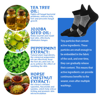 Antifungal Deodorant Socks, Comfortable Breathable Non-slip Anti-foot Sweat Deodorant Foot Care Thermal Socks Health Eprolo https://www.cyberehub.com