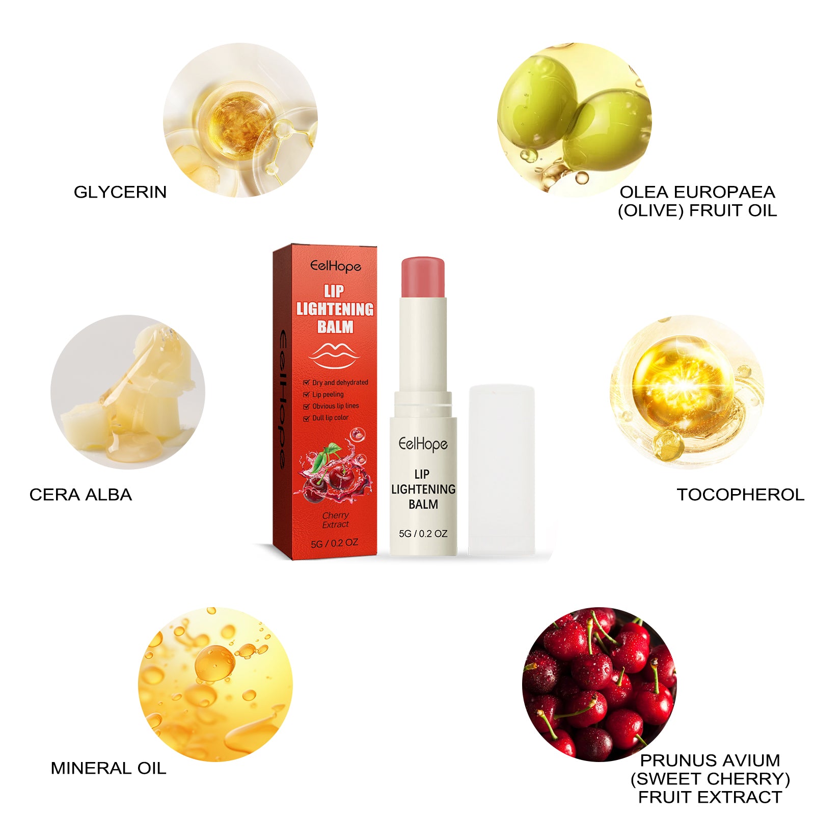 Cherry Moisturizing Lip Balm Moisturizes, Hydrates, Removes Dead Skin And Moisturizes Dry, Cracked Lips Health & Beauty Health Eprolo https://www.cyberehub.com