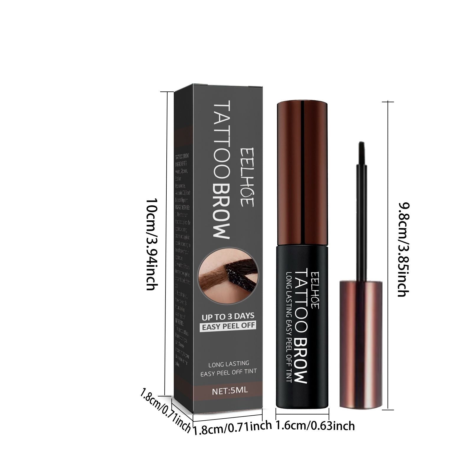 EELHOE Peel-off Eyebrow Dye Gel - Waterproof, Sweat-proof, Smudge-resistant For Creating Natural 3D Volumetric Brows Tattoo Gel Health Beauty CJ USa USPS Muqe https://www.cyberehub.com