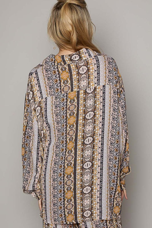 POL Long Sleeve Button Down Printed Shirt Apparel/Tops POL Ship from USA TikTok Tops Trendsi USPS Walmart Walmart Apparel Trendsi https://www.cyberehub.com