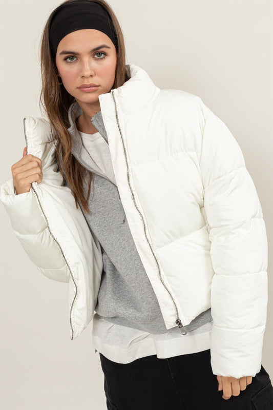 HYFVE Quilted Back Drawstring Puffer Jacket Cream Shirt Apparel Clothing Tops HYFVE Ship from USA Shirts USA Women Trendsi https://www.cyberehub.com