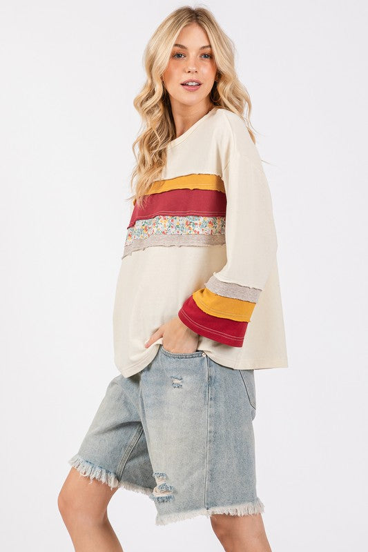 SAGE + FIG French Terry Color Block T-Shirt Apparel Apparel SAGE+FIG Ship from USA TikTok Trendsi Trendsi https://www.cyberehub.com