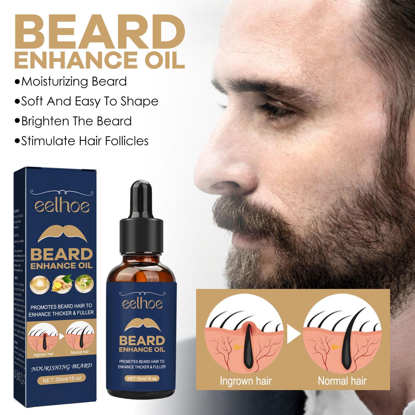 EELHOE Beard Care Oil - Strengthen And Nourish Beard Roots Moisturizing And Shine-Enhancing Beard Growth Serum For Men Hair Care Hydrating Health Beauty CJ USa USPS Muqe https://www.cyberehub.com