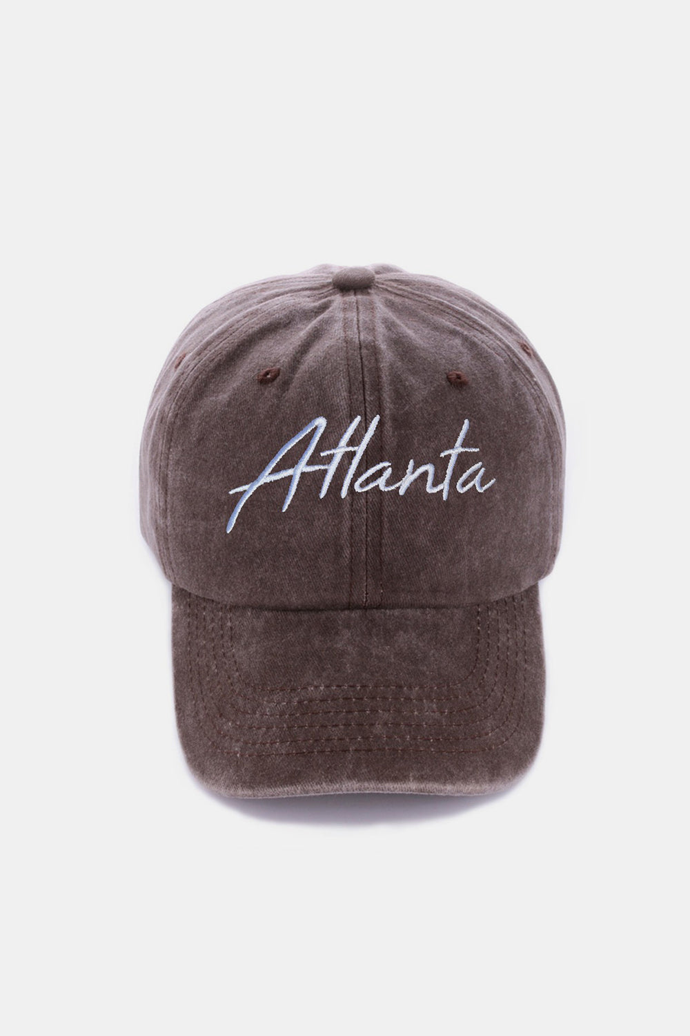 Zenana Washed ATLANTA Embroidered Baseball Cap Atlanta Brown One Size Ship from USA TikTok USA Zenana Trendsi https://www.cyberehub.com
