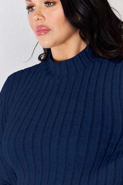 Basic Bae Full Size Ribbed Mock Neck Long Sleeve T-Shirt Apparel/Tops Basic Bae Ship from USA TikTok Tops Trendsi USPS Walmart Walmart Apparel Trendsi https://www.cyberehub.com