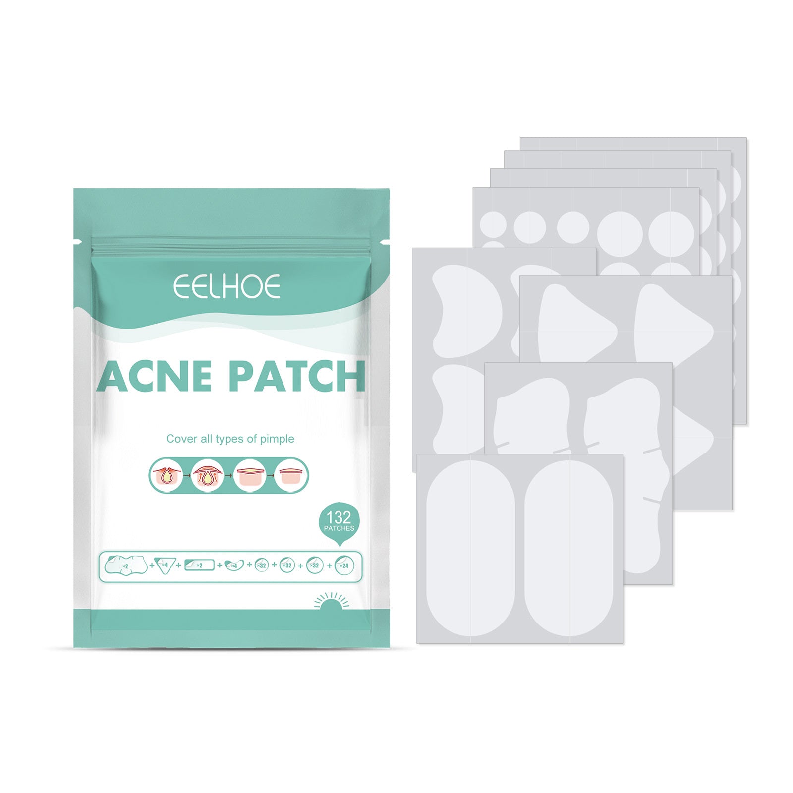 EELHOE Acne Relief Mask Patch Is A Gentle, Non-irritating Acne Mask That Helps To Reduce Acne Marks And Heal Acne. 1pcs Health Beauty CJ USa USPS Muqe https://www.cyberehub.com