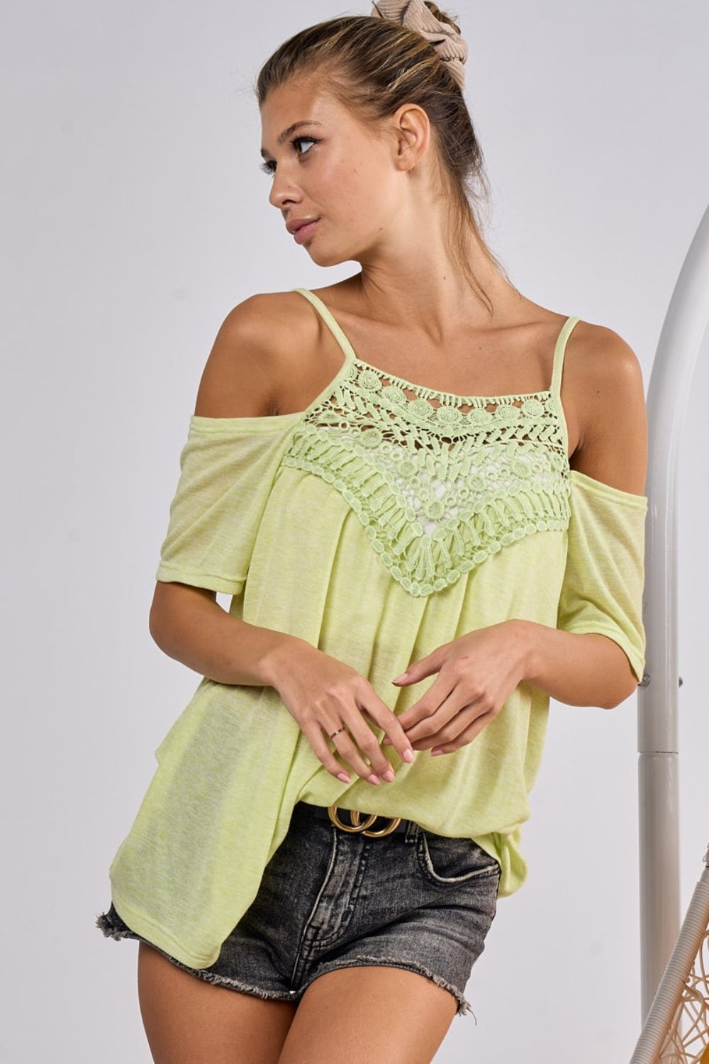 BiBi Front Crochet Lace Adjustable Strap Top Tops/Jackets/Sweaters BiBi Clothing Tops Ship from USA TikTok Trendsi USPS Walmart Trendsi https://www.cyberehub.com