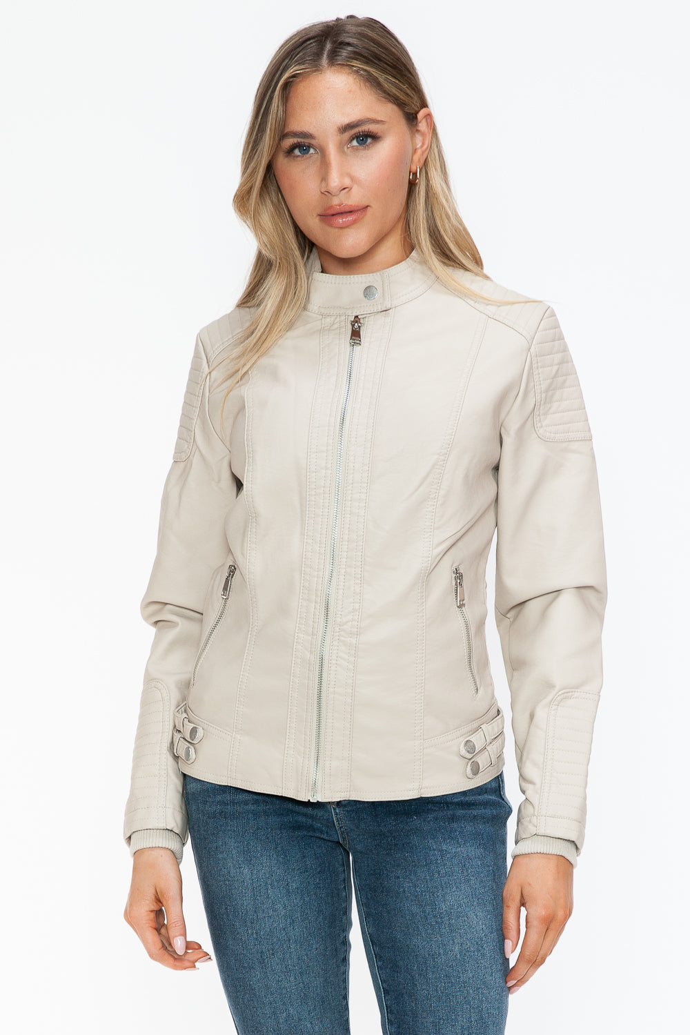 Snobbish Faux Leather Biker Jacket with Side Zip Pockets Tops/Jackets/Sweaters Clothing Tops Ship from USA Snobbish TikTok Trendsi USPS Walmart Trendsi https://www.cyberehub.com