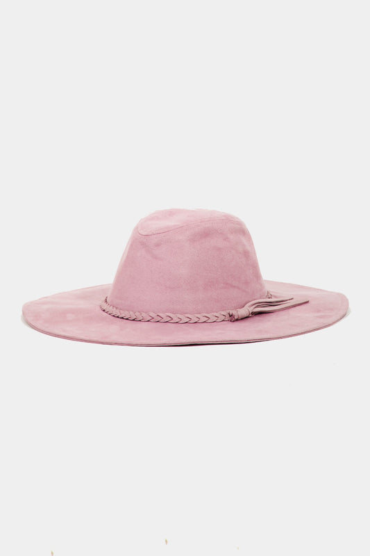 Fame Braided Faux Suede Hat MV One Size Fame Accessories Ship from USA TikTok USA Trendsi https://www.cyberehub.com