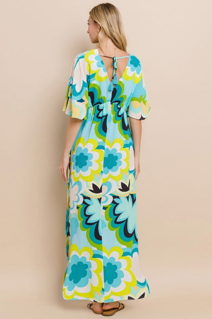 ODDI Floral Printed Slit Maxi Dress Apparel/Dress Dress ODDI Ship from USA TikTok Trendsi USPS Walmart Walmart Apparel Trendsi https://www.cyberehub.com