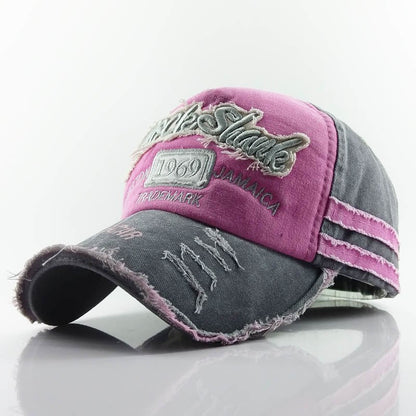 Old worn-out baseball cap 1969 letter hat Pink Apparel/Hat CJ Hat Ship From China CJ https://www.cyberehub.com