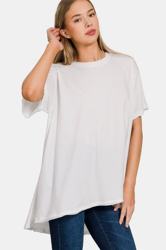 Zenana Round Neck Short Sleeve T-Shirt Apparel/Tops Ship from USA TikTok Tops Trendsi USPS Walmart Walmart Apparel Zenana Trendsi https://www.cyberehub.com