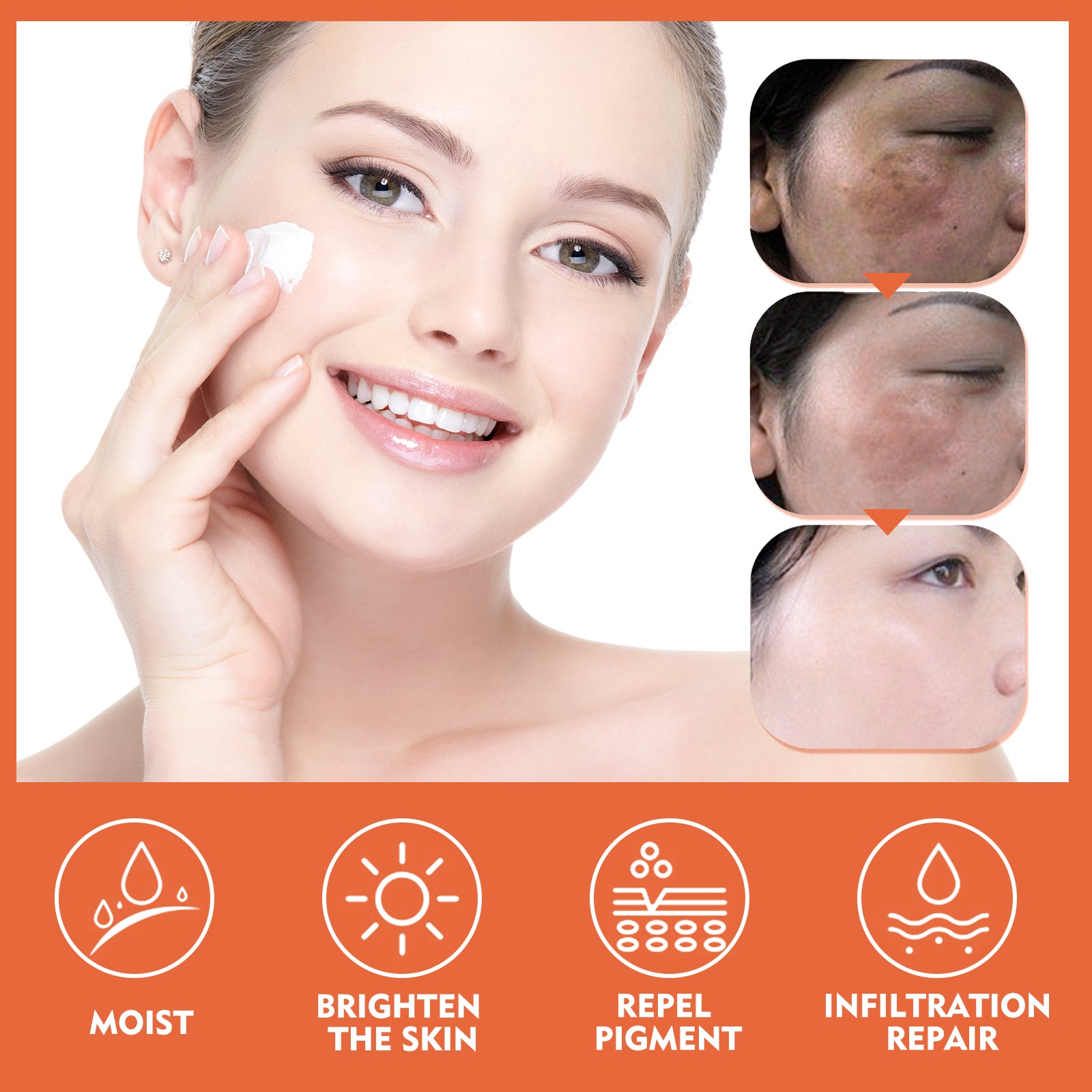 Whitening Bright Skin Cream, Lighten Face Spots Melanin Brightening Moisturizing Skin Beauty Cream Health Eprolo https://www.cyberehub.com