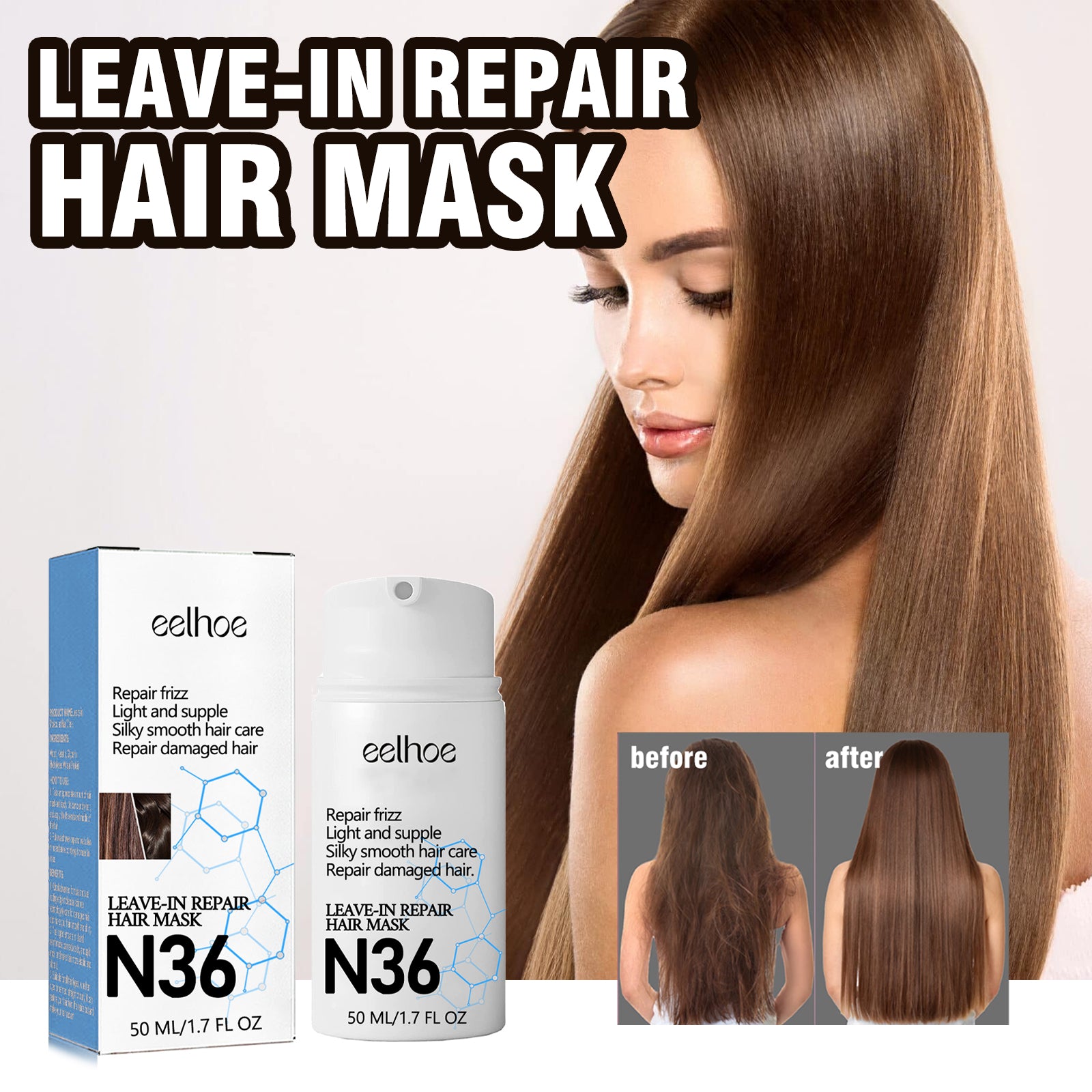 Leavehin Repair Hair Mask, Repair Dry And Frizzy Hair Smooth Smooth Anti-Loss Hair Care Hair Mask Health Eprolo https://www.cyberehub.com