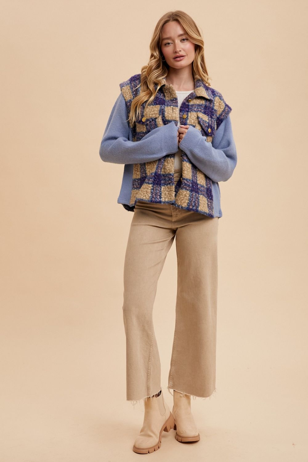 Annie Wear Faux Fur Plaid Button Up Jacket Apparel Annie Wear Apparel Ship from USA TikTok Trendsi Trendsi https://www.cyberehub.com