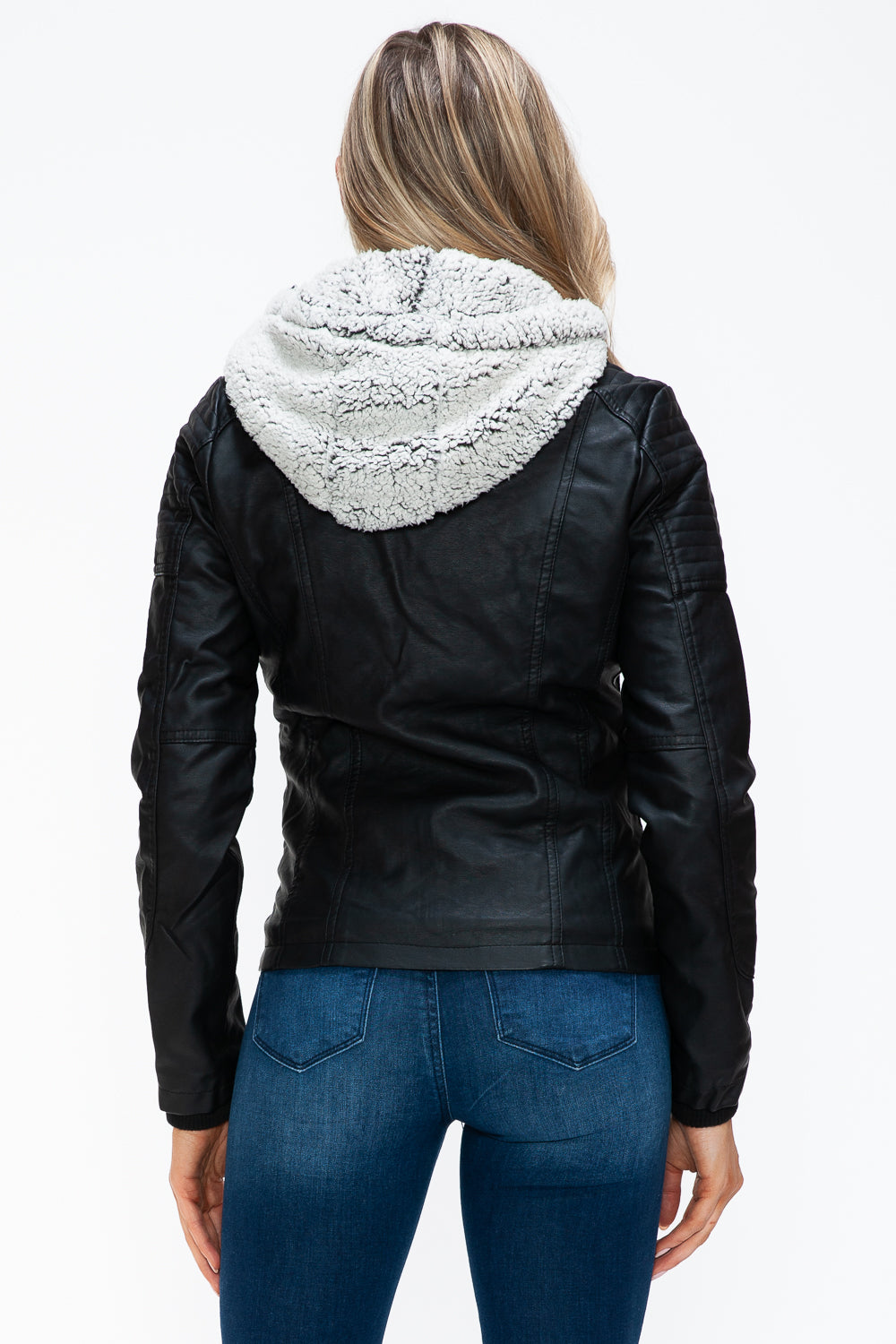 YMI Removable Faux Layered Multi-Pocket Jacket with Fuzzy Hood Apparel Featured Ship from USA Tiktok Trendsi USA USPS Walmart YMI outerwear Trendsi https://www.cyberehub.com