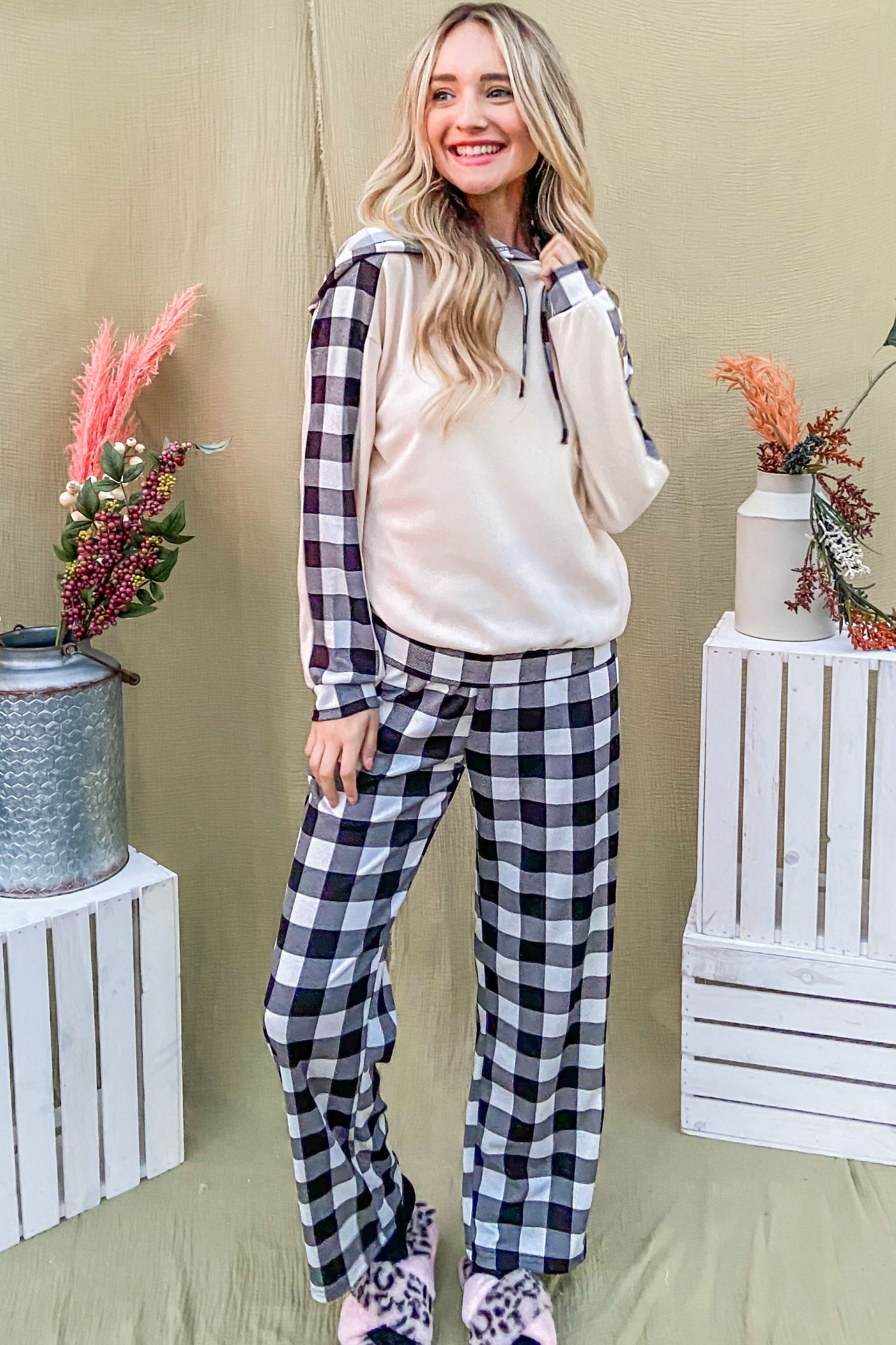 And The Why Drawstring Hooded Top and Plaid Pants Lounge Set Apparel/Tops And The Why Ship from USA TikTok Tops Trendsi USPS Walmart Walmart Apparel Trendsi https://www.cyberehub.com