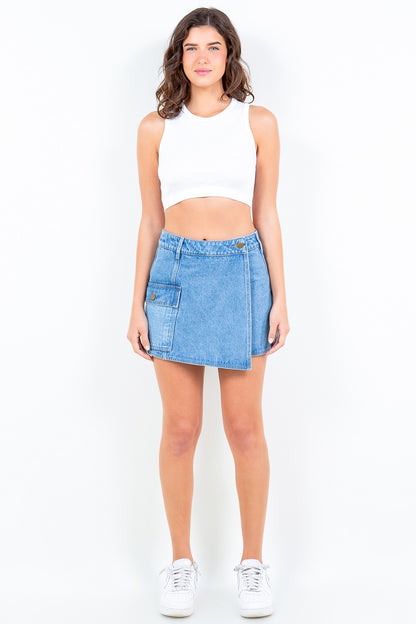American Bazi Cargo Pocket Denim Skort Bottoms American Bazi Bottoms Clothing Pants Ship from USA Women Trendsi https://www.cyberehub.com