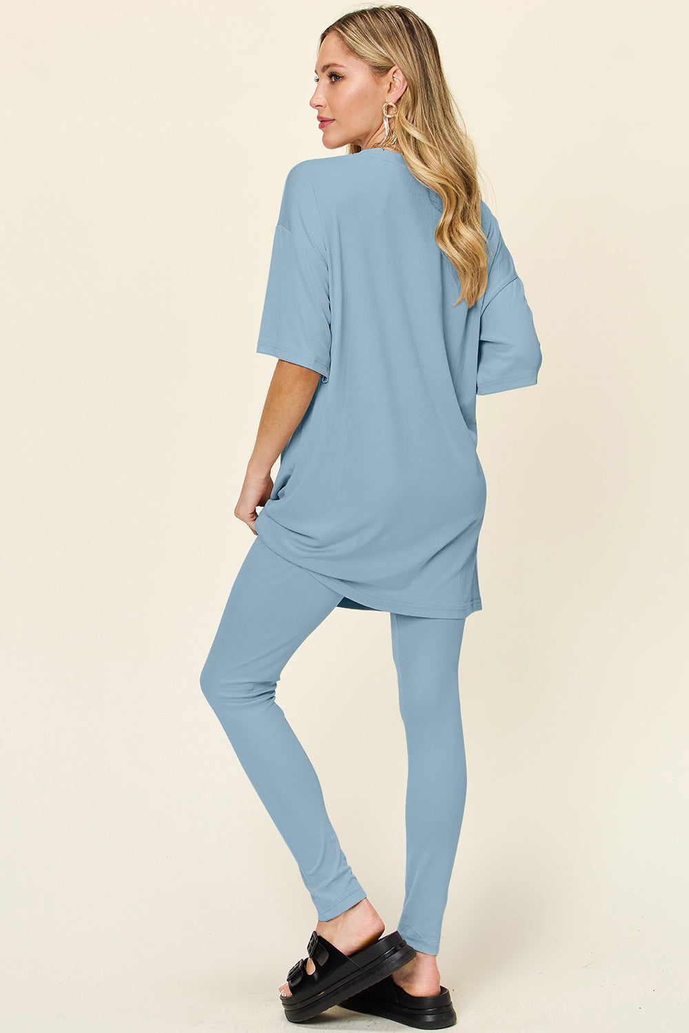 Double Take Full Size Round Neck Dropped Shoulder T-Shirt and Leggings Set Apparel/Tops Double Take Ship from USA TikTok Tops Trendsi USPS Walmart Walmart Apparel Trendsi https://www.cyberehub.com