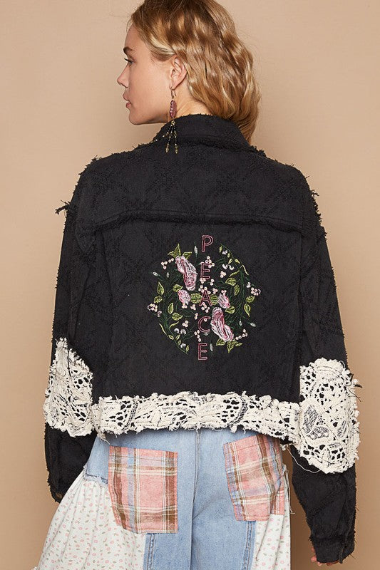 POL Crochet Patch Embroidered Button Up Jacket Apparel Apparel POL Ship from USA TikTok Trendsi Trendsi https://www.cyberehub.com