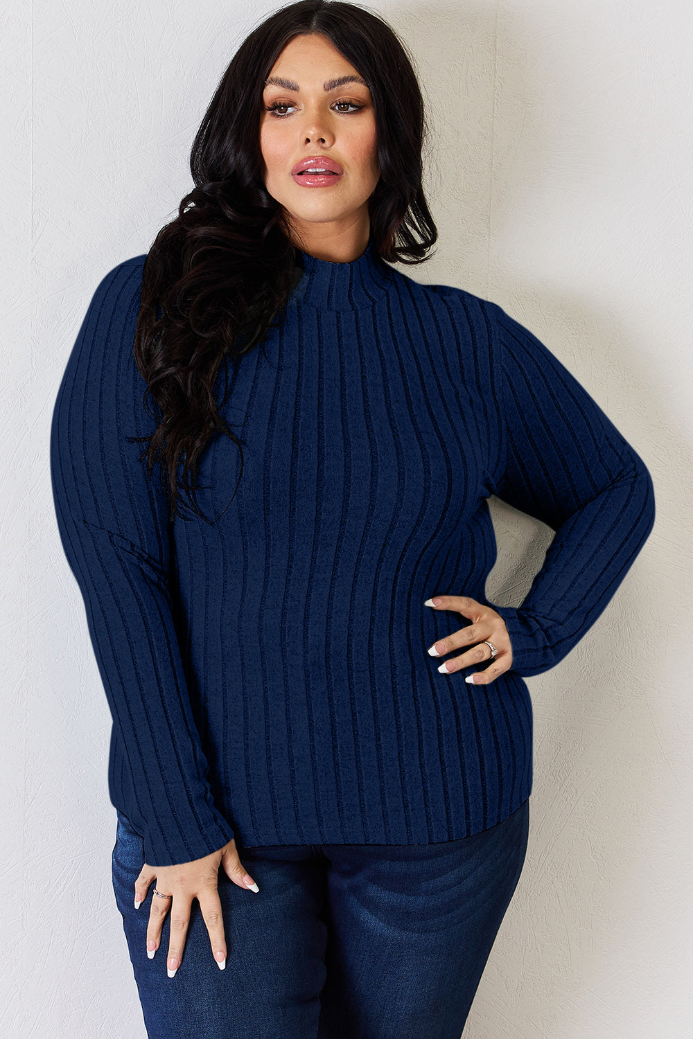 Basic Bae Full Size Ribbed Mock Neck Long Sleeve T-Shirt Apparel/Tops Basic Bae Ship from USA TikTok Tops Trendsi USPS Walmart Walmart Apparel Trendsi https://www.cyberehub.com