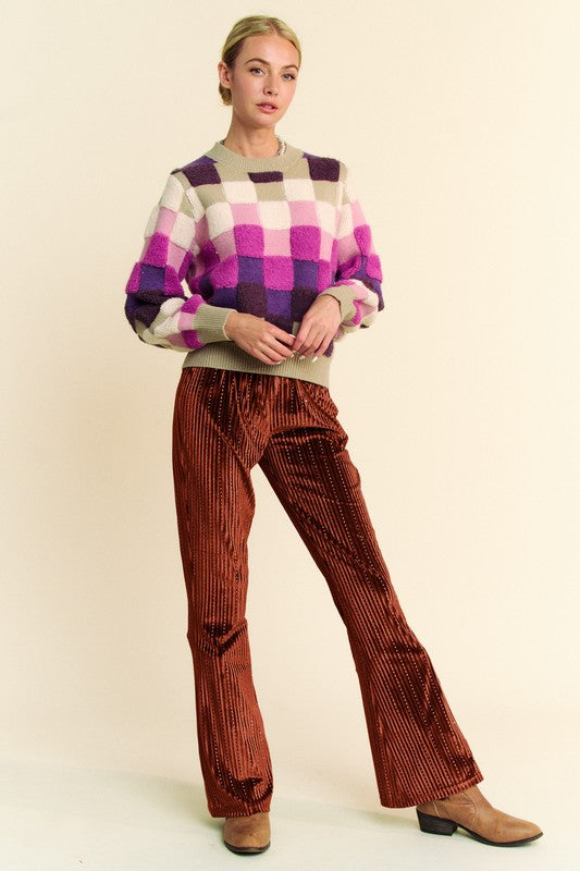 Davi & Dani Elastic Waist Knit Flare Pants Apparel Apparel Davi & Dani Ship from USA TikTok Trendsi Trendsi https://www.cyberehub.com