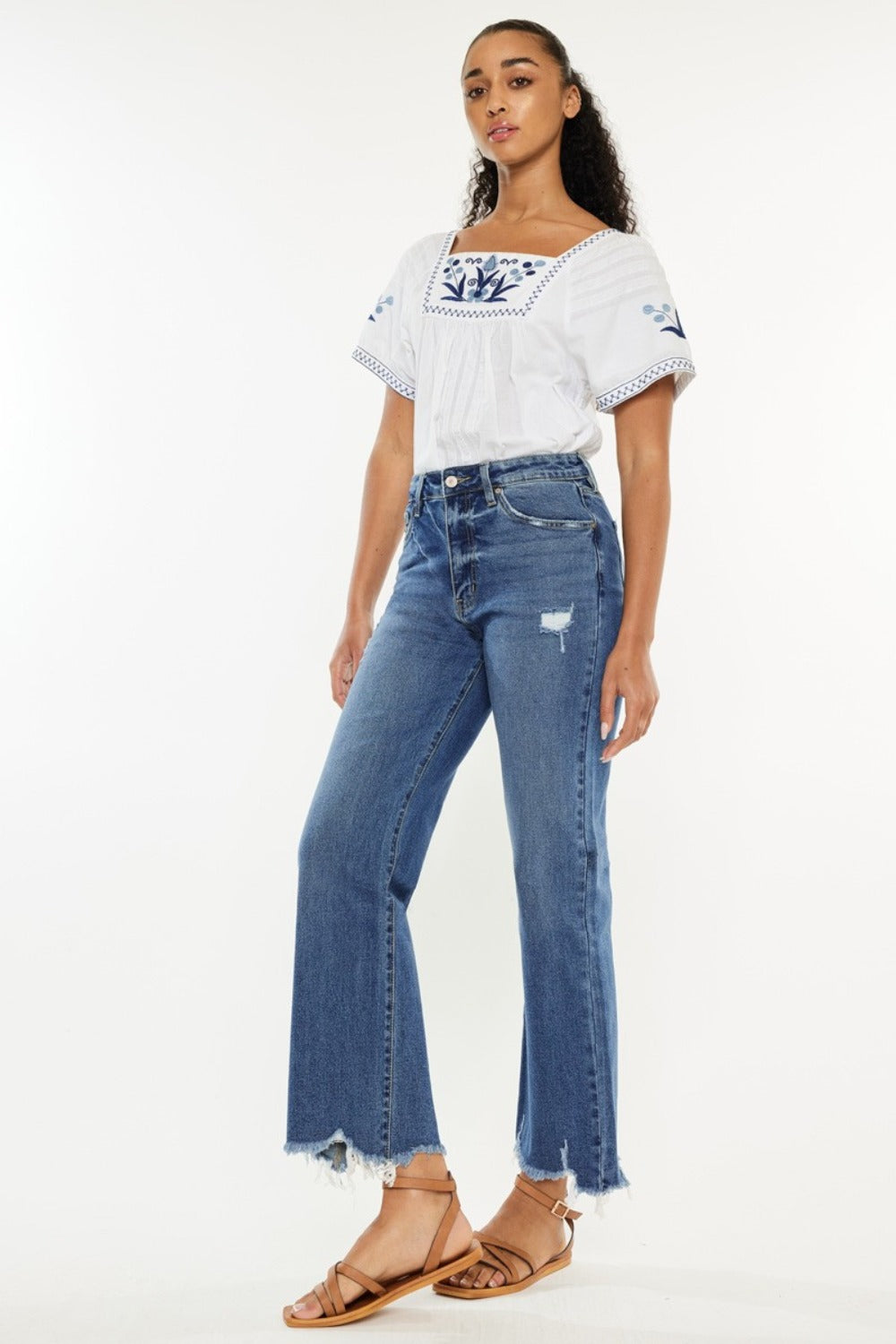 Kancan Full Size High Rise Slim Wide Leg Jeans Bottoms Bottoms Clothing Kancan Ship from USA Women Trendsi https://www.cyberehub.com