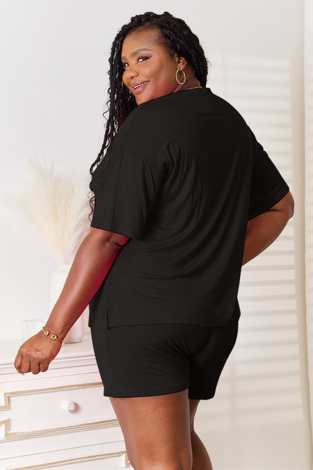 Basic Bae Full Size Soft Rayon Half Sleeve Top and Shorts Set Apparel/Tops Basic Bae Ship from USA TikTok Tops Trendsi USPS Walmart Walmart Apparel Trendsi https://www.cyberehub.com