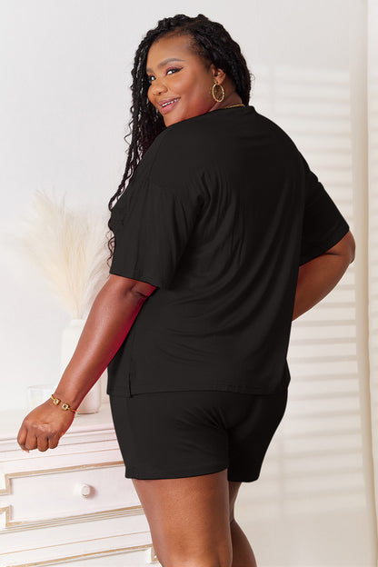 Basic Bae Full Size Soft Rayon Half Sleeve Top and Shorts Set Apparel/Tops Basic Bae Ship from USA TikTok Tops Trendsi USPS Walmart Walmart Apparel Trendsi https://www.cyberehub.com