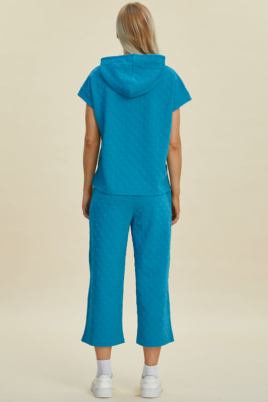 Double Take Full Size Texture Drawstring Short Sleeve Hoodie and Pocketed Pants Set Tops/Jackets/Sweaters Clothing Tops Double Take Ship from USA TikTok Trendsi USPS Walmart Trendsi https://www.cyberehub.com