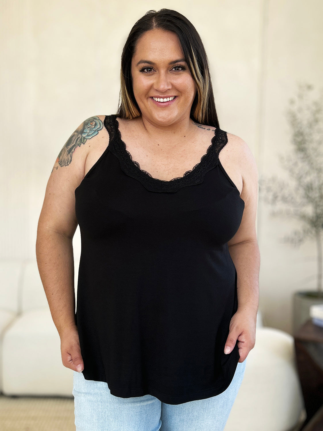 Basic Bae Full Size Lace Detail V-Neck Cutout Cami Apparel/Tops Basic Bae Ship from USA TikTok Tops Trendsi USPS Walmart Walmart Apparel Trendsi https://www.cyberehub.com