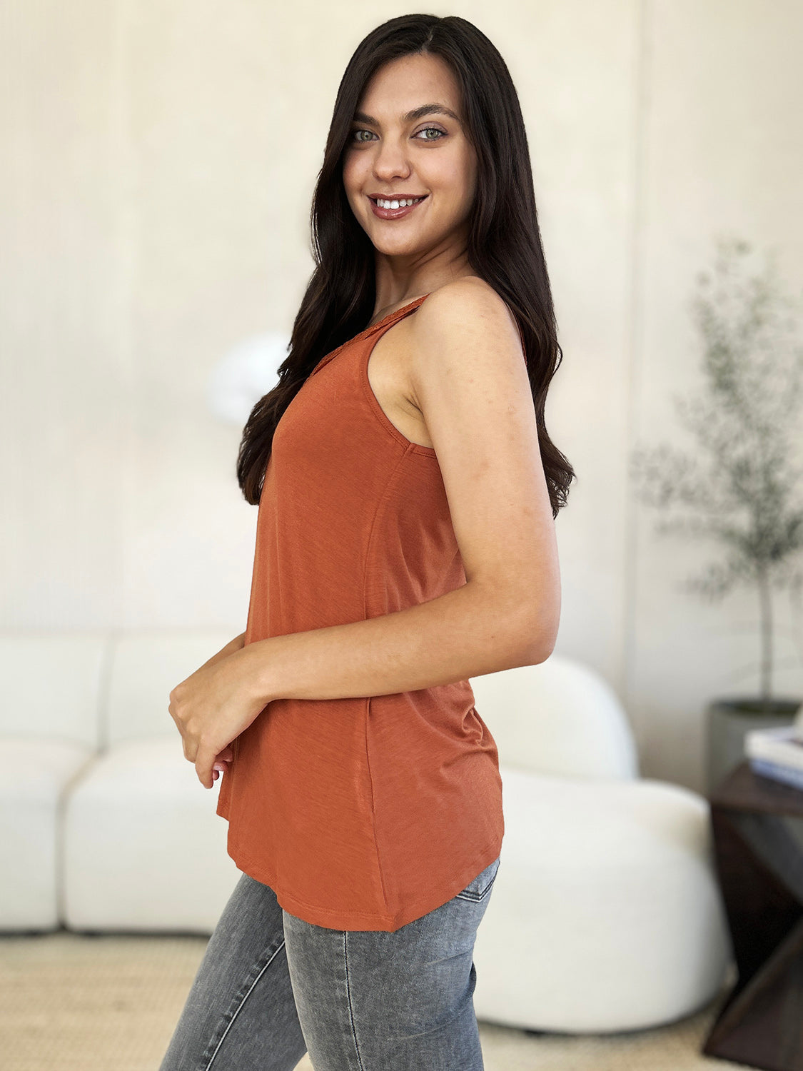 Basic Bae Full Size Lace Detail V-Neck Cutout Cami Apparel/Tops Basic Bae Ship from USA TikTok Tops Trendsi USPS Walmart Walmart Apparel Trendsi https://www.cyberehub.com