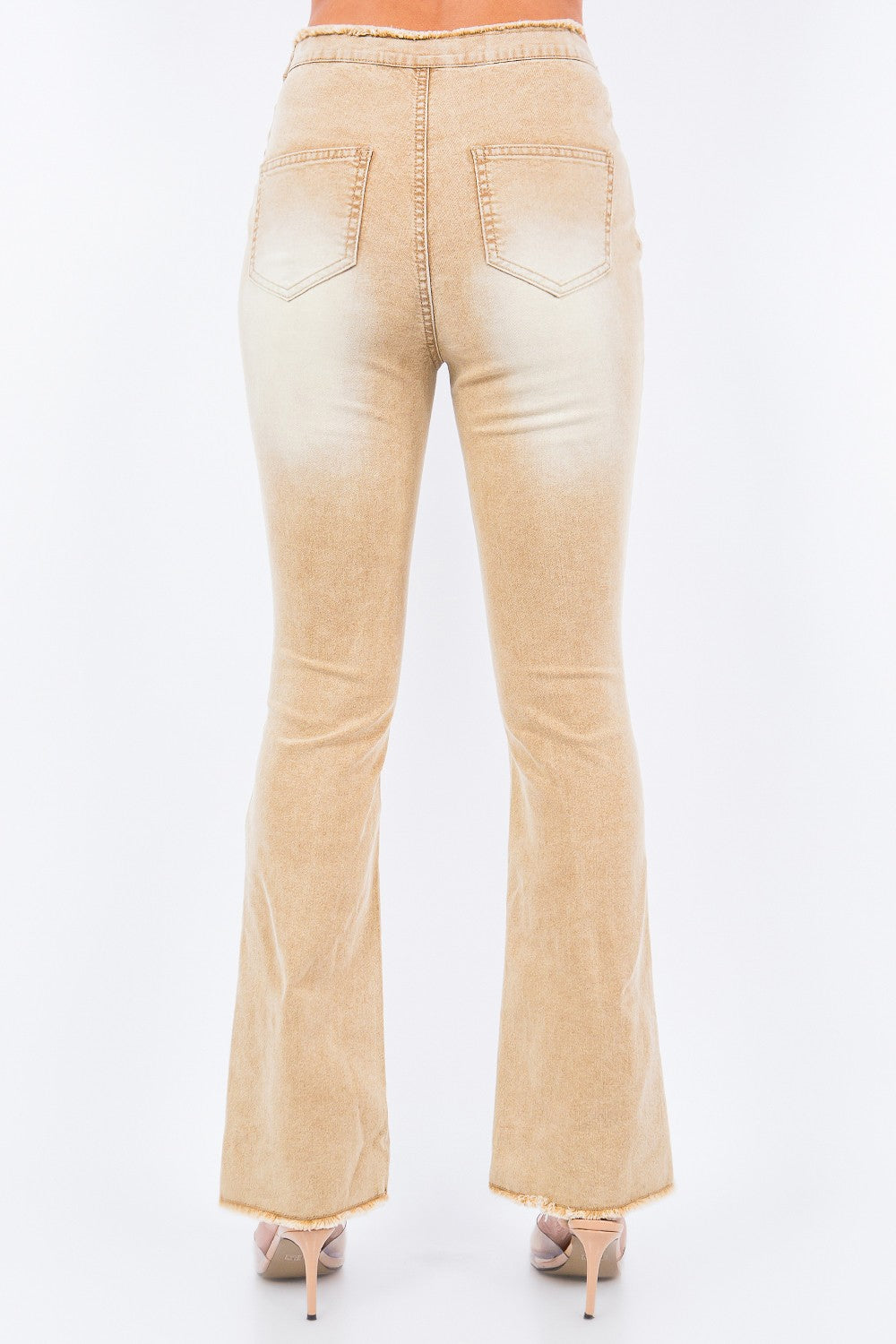 American Bazi V-Cut Ruched Flare Pants Bottoms American Bazi Bottoms Clothing Ship from USA Women Trendsi https://www.cyberehub.com