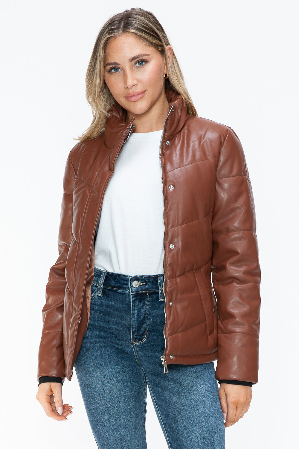 Snobbish Pocketed Zip Up Turtleneck Puffer Jacket Brandy Tops/Jackets/Sweaters Clothing Tops Ship from USA Snobbish TikTok Trendsi USPS Walmart Trendsi https://www.cyberehub.com