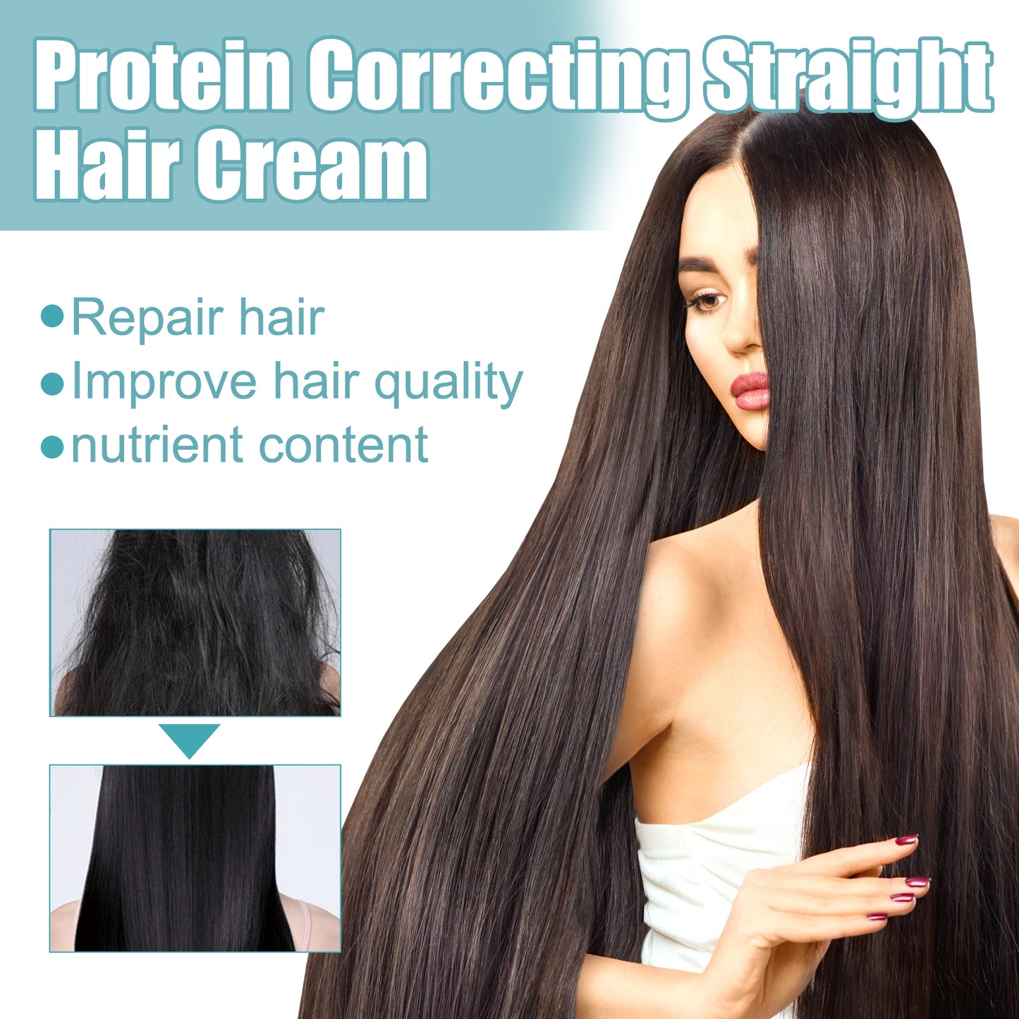 Protein Correcting Straight Hair Cream, Straighten-free Hair Treatment Repairs Damaged Smoothness Hair Cream Health Eprolo https://www.cyberehub.com
