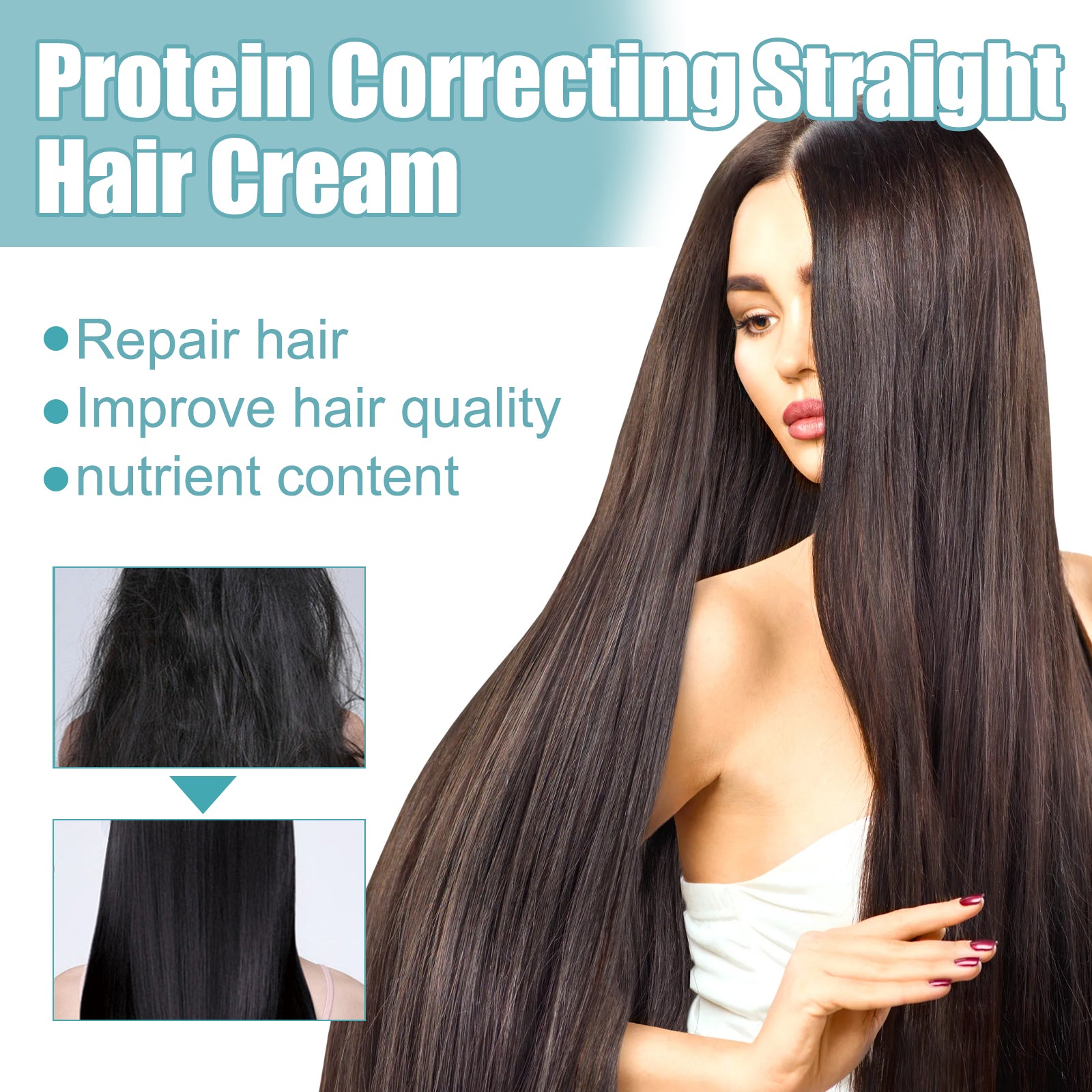 Protein Correcting Straight Hair Cream, Straighten-free Hair Treatment Repairs Damaged Smoothness Hair Cream Health Eprolo https://www.cyberehub.com