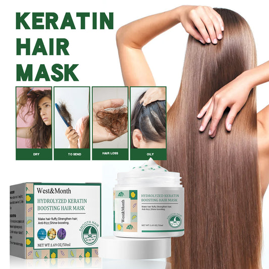 Keratin Hair Mask, Moisturize Repair Split Ends Dry And Frizzy Smooth Hair Care Mask default title Health Eprolo https://www.cyberehub.com