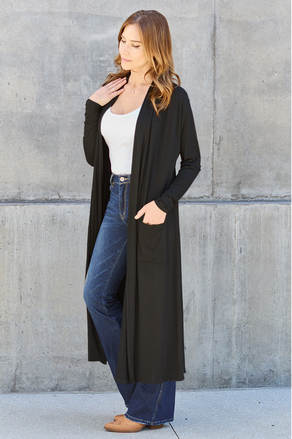 Basic Bae Full Size Open Front Long Sleeve Cover Up Apparel/Tops Basic Bae Memorial Day Sale Ship from USA TikTok Tops Trendsi USPS Walmart Walmart Apparel Trendsi https://www.cyberehub.com