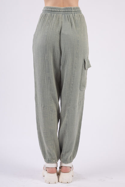 VERY J Washed Woven Crinkle Gauze Drawstring Pants Bottoms Bottoms Clothing Ship from USA VERY J Women Trendsi https://www.cyberehub.com